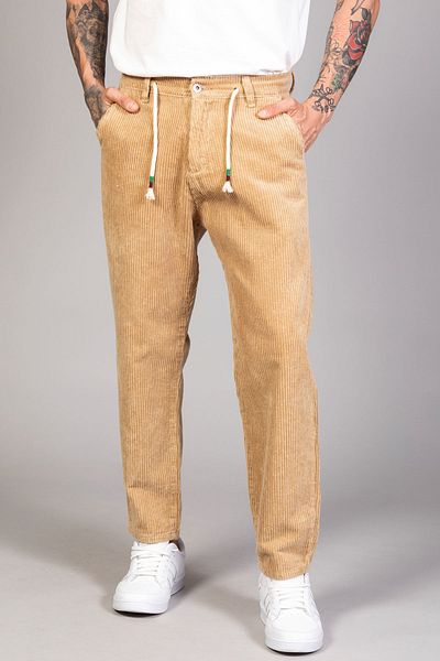 LTC Jeans Men's Wax Baggy Fit Comfortable Fit Velvet Trousers
