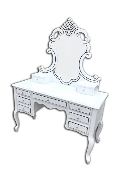 Ankara Mobilya Makyaj Masası 12530 Dresuar Ahşap Kayın Aslan Ayak 9Çekmec Asl...