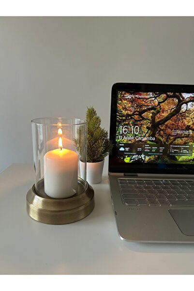 ASR Dekoratif Mumluk Cam Faunus Metal Mum Tutucu Hediyelik