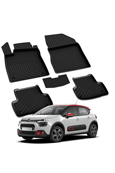 YEO CITROEN C3 2021-2024 Model Yılları İçin Uyumlu Yeo 4D Havuzlu Paspas Takımı