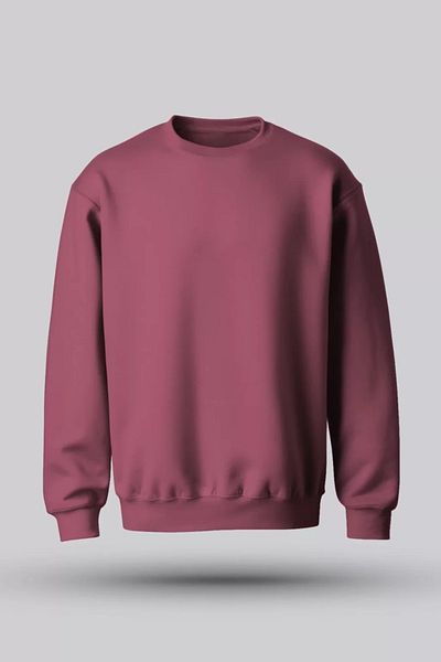 Hvit Stein Φούτερ Dusty Rose Crew Neck Oversize Rose Gold Basic Unisex φούτερ