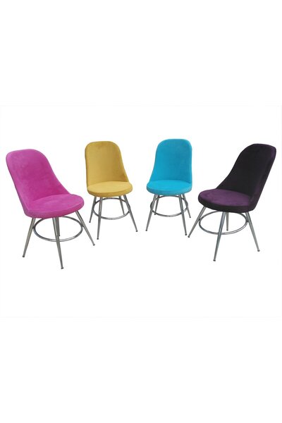 Ankara Mobilya Sandalye 12472 GOLF Dökme Sünger Model Metal Nikelaj Ayak Baby...