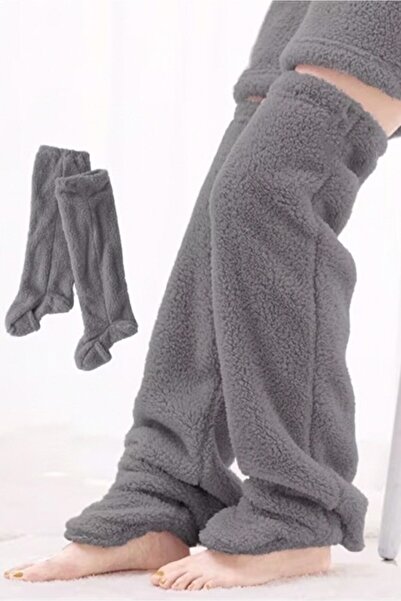 Mulberry Wellsoft Peluş Diz Üstü Ev Çorabı Uzun Çorap