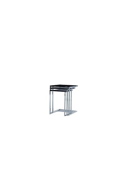 Bellona Carlino Zigon Coffee Tables, Chrome Finish, Set of 3