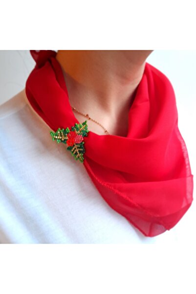 Tiara Miyuki Miyuki Yeniyıl dekorlu fular