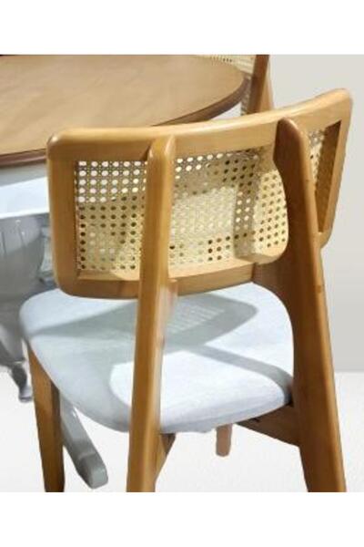 BENGİ TİCARET Masa 90182 Sandaly Tk 90182 Ihlamur Baba Ayak Mdf Tabla 120 Beyaz Ceviz El Yapım