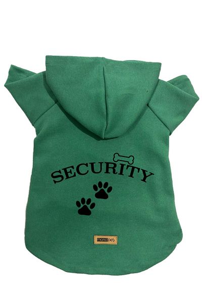 Monopetz Hooded Sweatshirt Dog And Cat Outfit Green Security