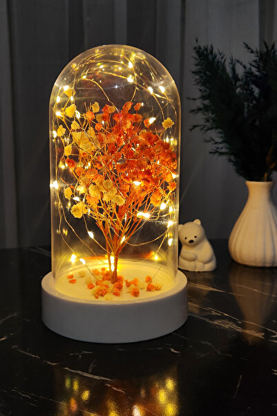 ALSHOP Sonbahar Kış Temalı Beyaz Tabanlı Ledli Sevgililer Günü Cipsolu Solmay...