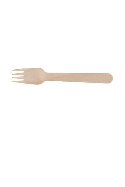 OPTİMEX 50 Pcs Disposable Natural Wooden Wooden Horse Fork