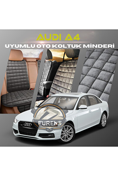 SHOOPLAA طقم وسائد مقعد السيارة Audi A4 بلون أنثراسايت مع جيوب ريش تايلاندية ...