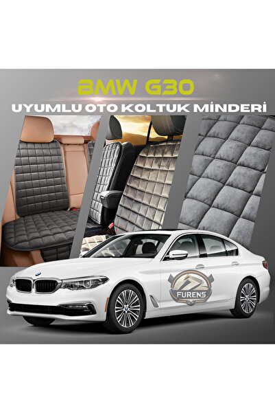 SHOOPLAA طقم وسادة مقعد السيارة Bmw G30 بلون أنثراسايت مع جيوب ريش تايلاندية ...
