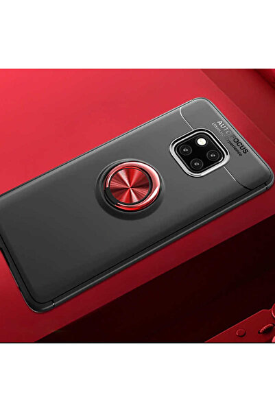 halkhouse Huawei Mate 20 Pro Uyumlu Kılıf Auto Focus Yüzüklü Standlı Ravel Si...