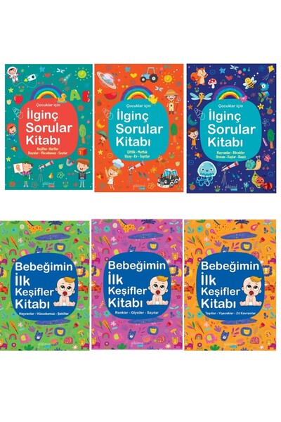 Yakamoz Yayınları Çocuklar İçin İlginç Sorular (3 Kitap) + Bebeğimin İlk Keşi...