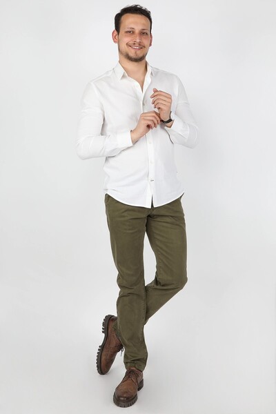 BALİNS Erkek Fleto Cep Gabardin Pantolon Yeşil