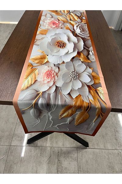 tarzınısec 3D Floral Patterned Runner 40 X 140
