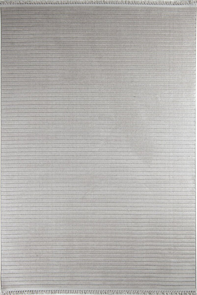 Enti Halı 4K Halı Enti Halı Prag 9215 Açık Gri Hav Vermez Örgü Dokuma Modern Desenli Makine Halısı