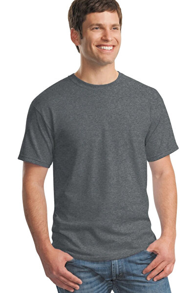 ROCKANDROLL Απλό, ανεκτυπωμένο κοντομάνικο ανδρικό μπλουζάκι ανθρακί