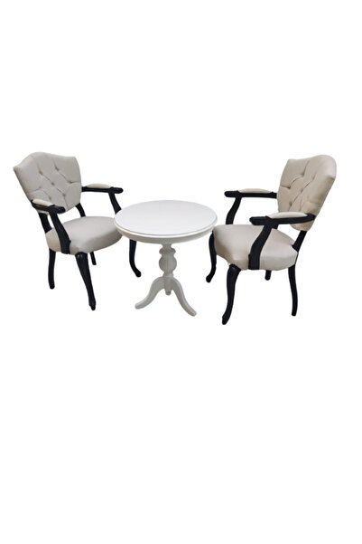 BENGİ TİCARET Sandaly Berjer 18481 Model Kayın ASLAN Baba ayak Fiskos Siyah Terletmez keten