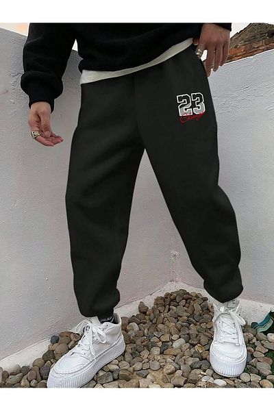 pandy 23 Φούτερ Jogger με στάμπα Chicago με ελαστικά πόδια