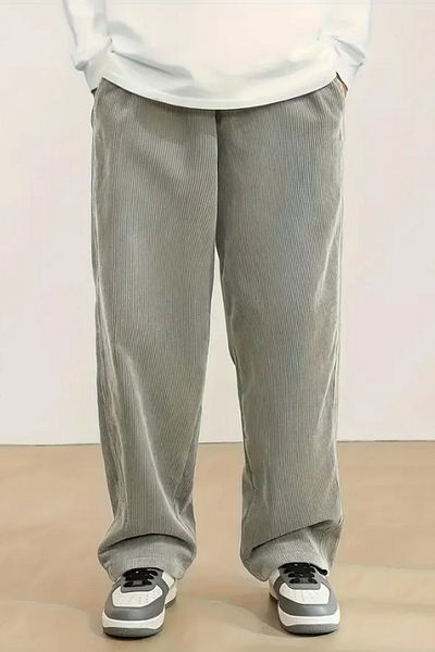 Tarz Cool Men's Velvet Wide Leg Pants