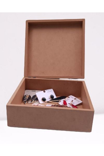 BENGİ TİCARET Hobby Erdl 90052 Decorative Model Student and Makeup Box Wooden Mdf Raw Handmade