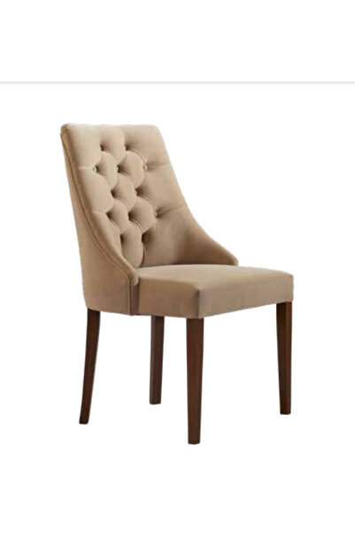BENGİ TİCARET Sandalye 19805 Zus2119 Kapitone Model Bej Renk Ort Nubuk Kumaş ...