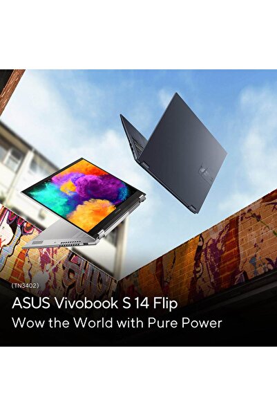 ASUS Vivobook S 14 Flip 2-in-1 AMD Ryzen 5-7430U 14inch WUXGA 512GB SSD 8 GB RAM Quiet Blue