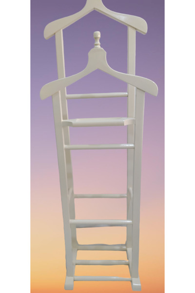 BENGİ TİCARET Dilsiz Uşak 13930 Ahşap Gürgen Çift Tepe Beyaz Lake Askılık Kay...