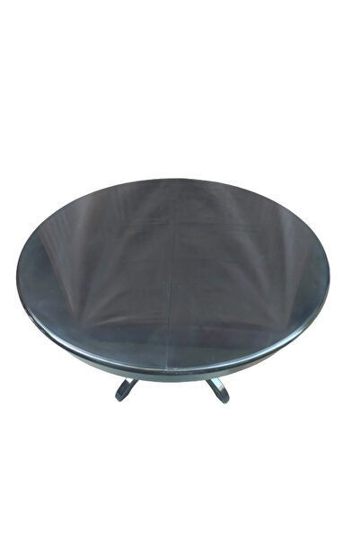 BENGİ TİCARET Masa Baba 19408 Klasik MDF açılır tabla Ihlamur Aslan ayak Parlak Siyah El Yapım