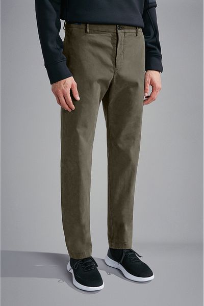 PAUL&SHARK Men's Tight Fit Cotton Stretchy Chino Khaki Trousers 14314049 -036