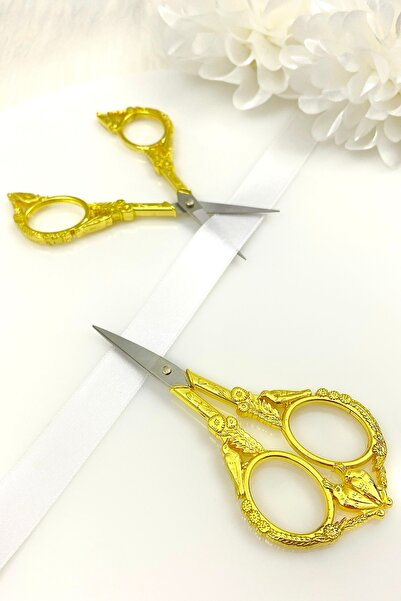 ZEYMERADE مقص الخطوبة الذهبي، افتتاح الشريط الخاص بيوم Merasim الخياطة مقص ال...