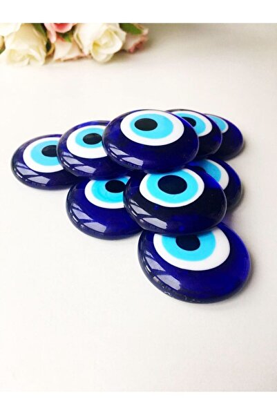 312 KONSEPT Γυάλινες χάντρες κακού ματιού χωρίς τρύπες 4 εκ. - 10 τεμάχια Δια...