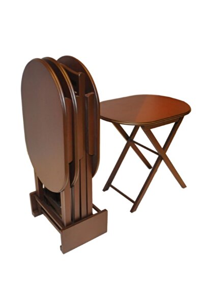 Genel Markalar Zigon Çanta 13269 Sehpa Model Oval Ahşap MDF Torna Parlak Ceviz kutu sevk El Yapı