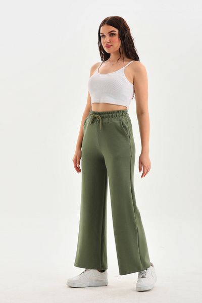 WAYNAP 343 High Waist Palazzo Modal Sweatpants