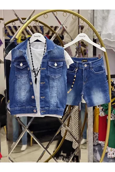 N.S.K NEWSTAR KİDS Festive Vest Jeans Set