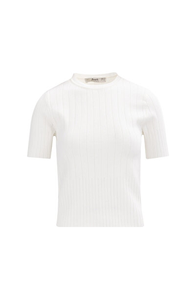 SEÇİL Kısa Kollu Bel Boy Triko Bluz