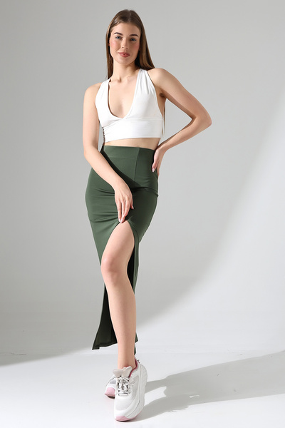 winmoda Țesătură de scufundare Fustă lungă Lungime maxi 92 Cm