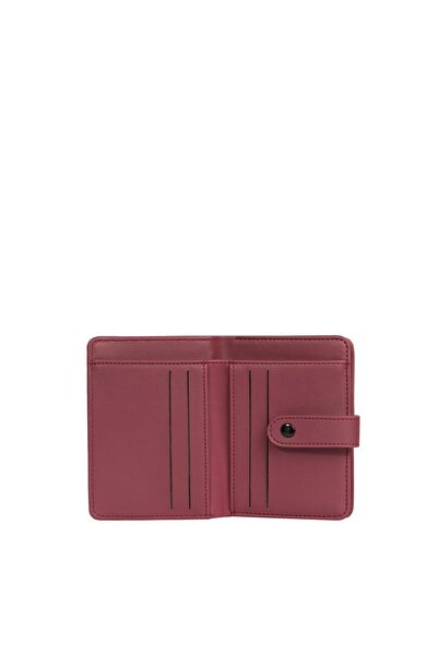 CENGİZ PAKEL Cengiz Pakel Women's Mini Size Wallet with Snap Detail - 65315 - Plum