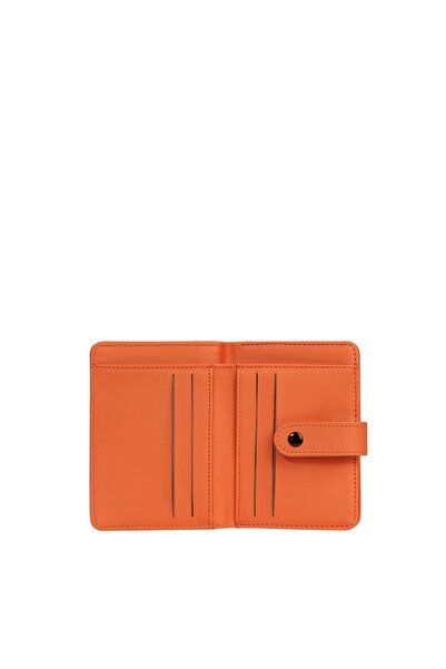 CENGİZ PAKEL Cengiz Pakel Women's Mini Size Wallet with Snap Detail - 65315 - Tile