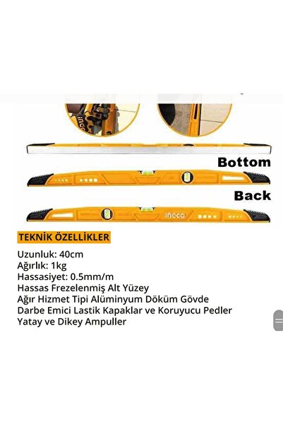 Ingco 40 cm TAP PROFESYONEL SU TERAZİSİ