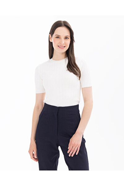 SEÇİL Kısa Kollu Bel Boy Triko Bluz