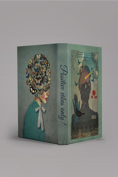 bymat Positive Energy Decor Box - Book Look Decorative Box - Storage Box