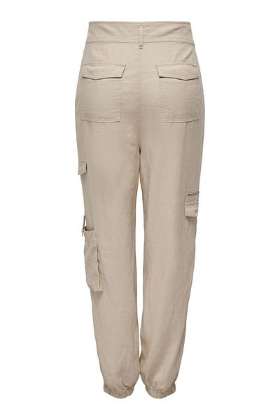 ONLY Onlcaro Mw Harem Linen - Cream Cargo CC Pnt
