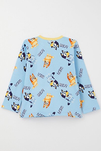 Breeze Pajamas Set for Boys Happy Puppy Patterned 1-3 Years, Light Blue