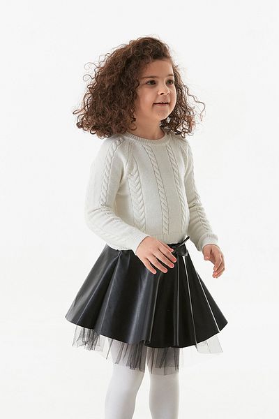 Fulla Moda Hair Braided Girl's Knitwear Sweater