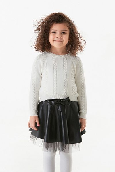 Fulla Moda Hair Braided Girl's Knitwear Sweater