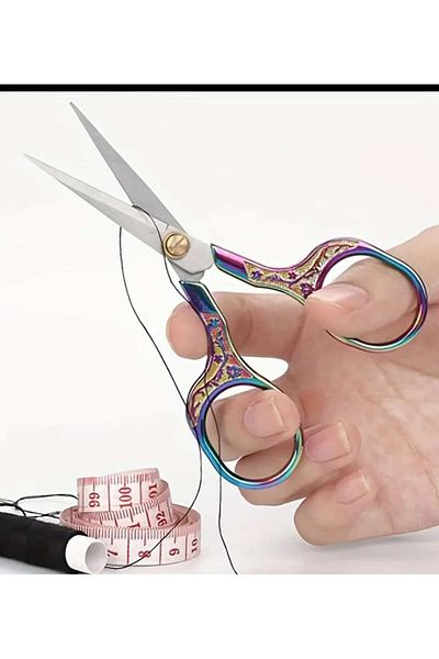 ÇEÇEN HOME Vintage Style Stainless Steel Sewing Scissors -Thread Cutter with Comfortable Grip for Handwork and Embroidery