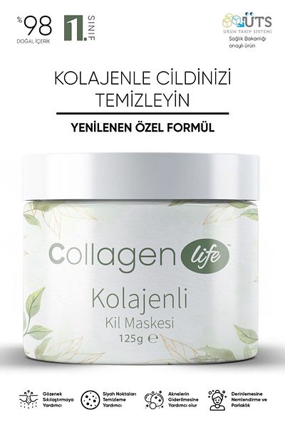 COLLAGEN LIFE Anti-Acne and Blackhead Collagen Clay Mask 125gr