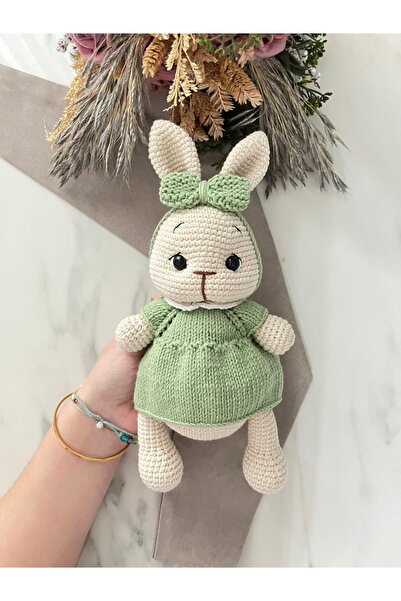 Zey's Amigurumi Amigurumi Tombik Tavşan Uyku Arkadaşı Organik Oyuncak