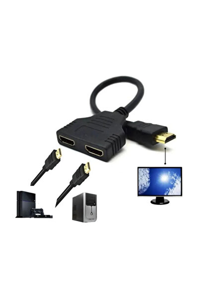 nelerbulurum yüksek kaliteli 2 Port Hdmi Çoğaltıcı (Hdmi Erkek-Hdmi Dişi x2) ...